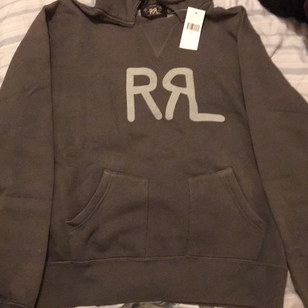RRL Logo Hoodie size large in great condition and extremely soft and comfortable